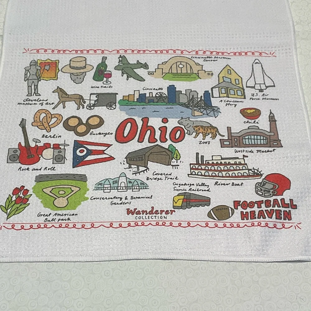 Ohio Themed Kitchen Towel - Picture 2 of 3